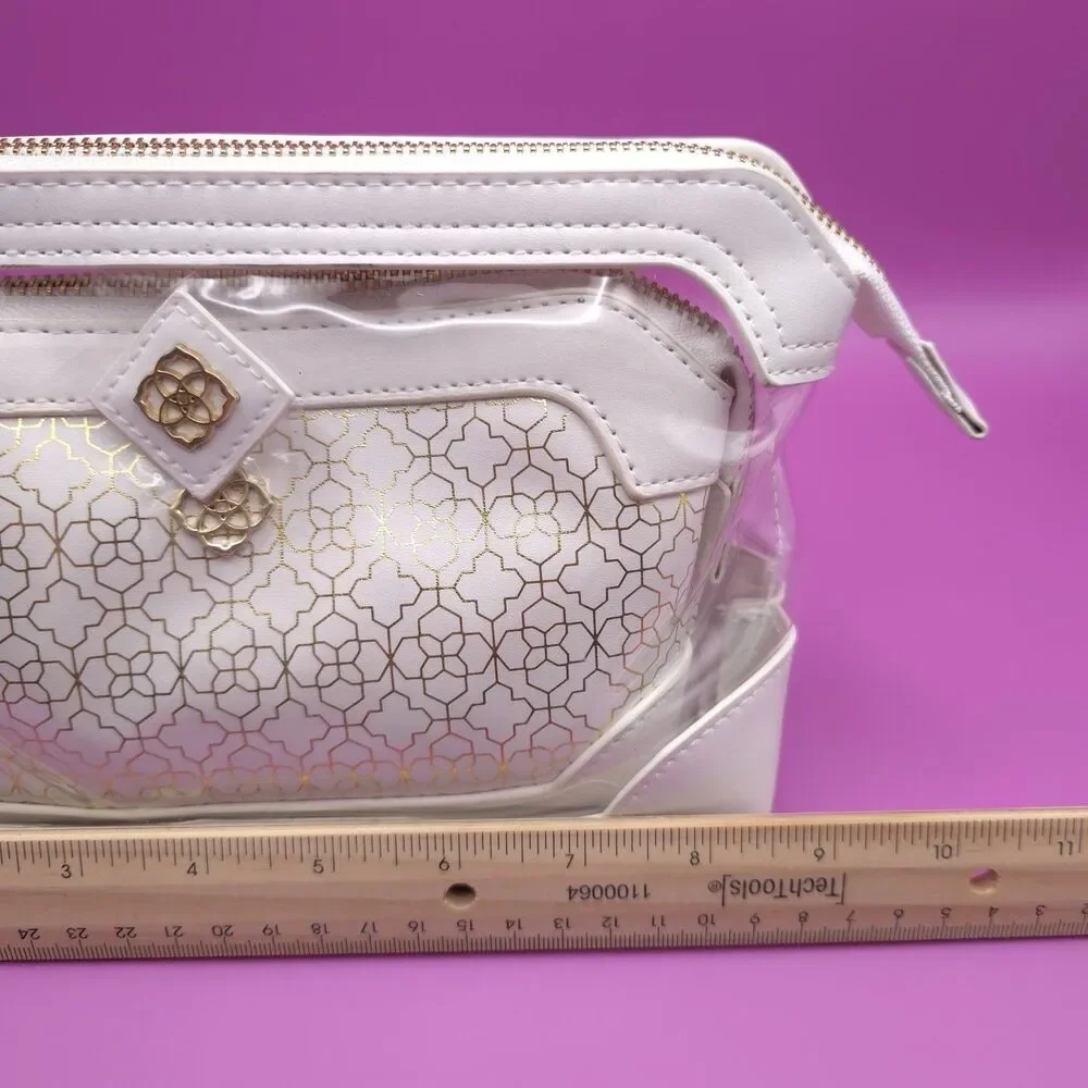 KENDRA SCOTT New Duo Cosmetic Pouch Bags 2pc‎ Set Cosmetic Makeup Zip Case